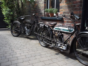 1913 9B and Triumph 1914 H