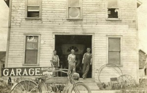 Wisc garage with Harley twin
